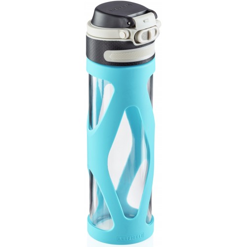 LEIFHEIT Flip Glasflasche 600 ml hellblau 03259 LEIFHEIT Flip Glasflasche 600 ml hellblau 03259